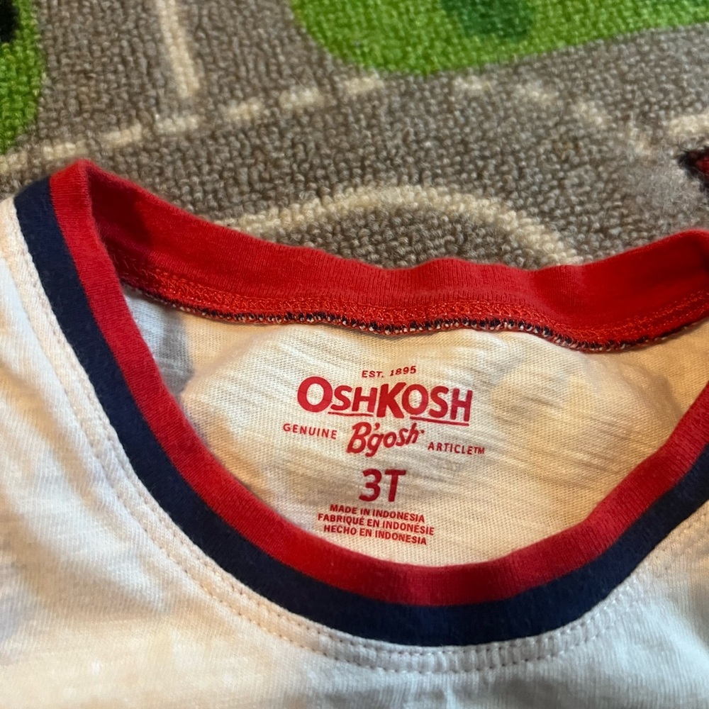 OshKosh B'gosh Red and Navy Trim Tee